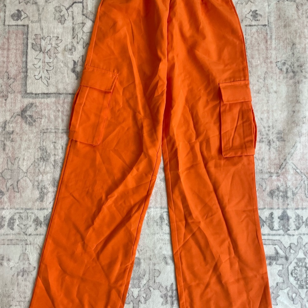 Bright Orange Cargo Pants